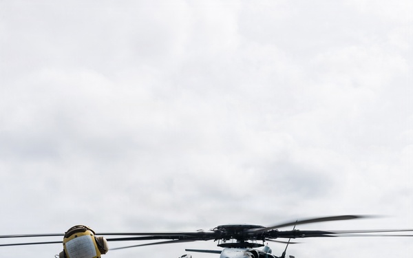 11th MEU Marines, Sailors conduct flight deck operations aboard USS Portland