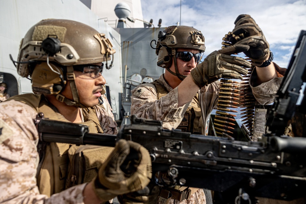 11th MEU Marines, Sailors Conduct a DATF Live-Fire Drill Aboard USS Portland