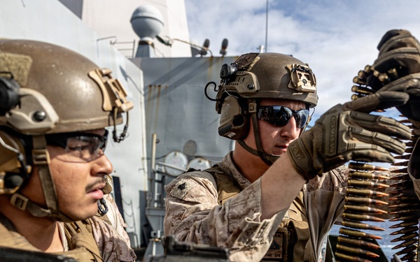 11th MEU Marines, Sailors Conduct a DATF Live-Fire Drill Aboard USS Portland