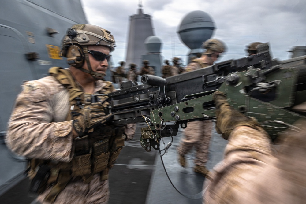 11th MEU Marines, Sailors Conduct a DATF Live-Fire Drill Aboard USS Portland
