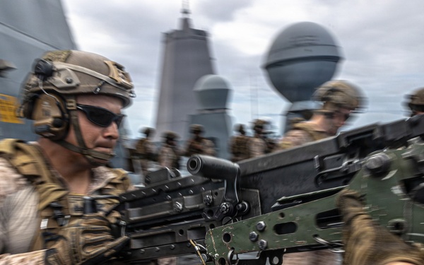 11th MEU Marines, Sailors Conduct a DATF Live-Fire Drill Aboard USS Portland