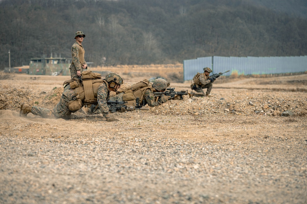 U.S. Marines Rehearse Dry Fire Squad Attacks During KMEP 26.1