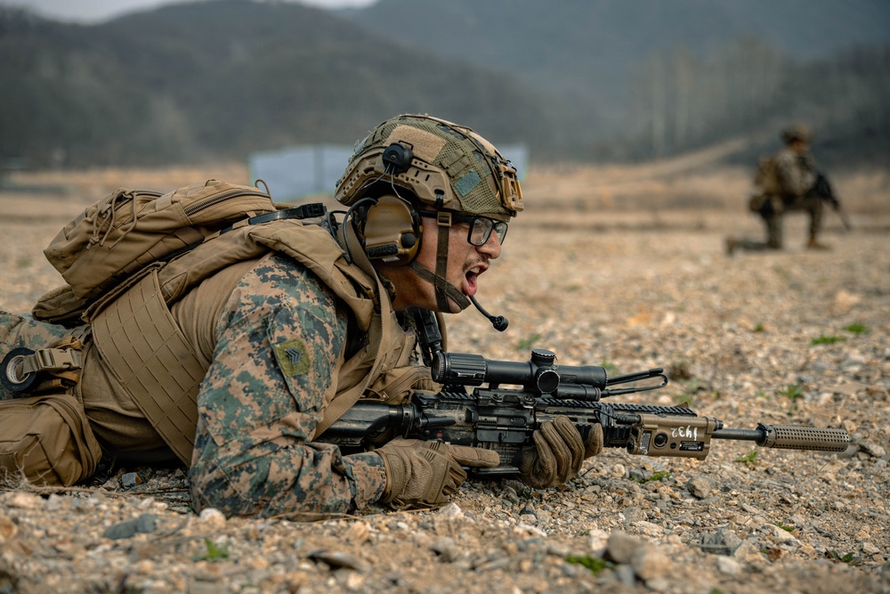 U.S. Marines Rehearse Dry Fire Squad Attacks During KMEP 26.1