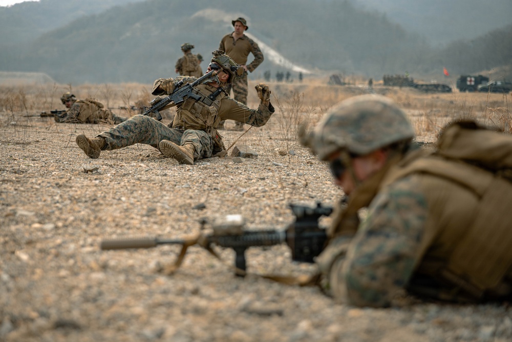 U.S. Marines Rehearse Dry Fire Squad Attacks During KMEP 26.1