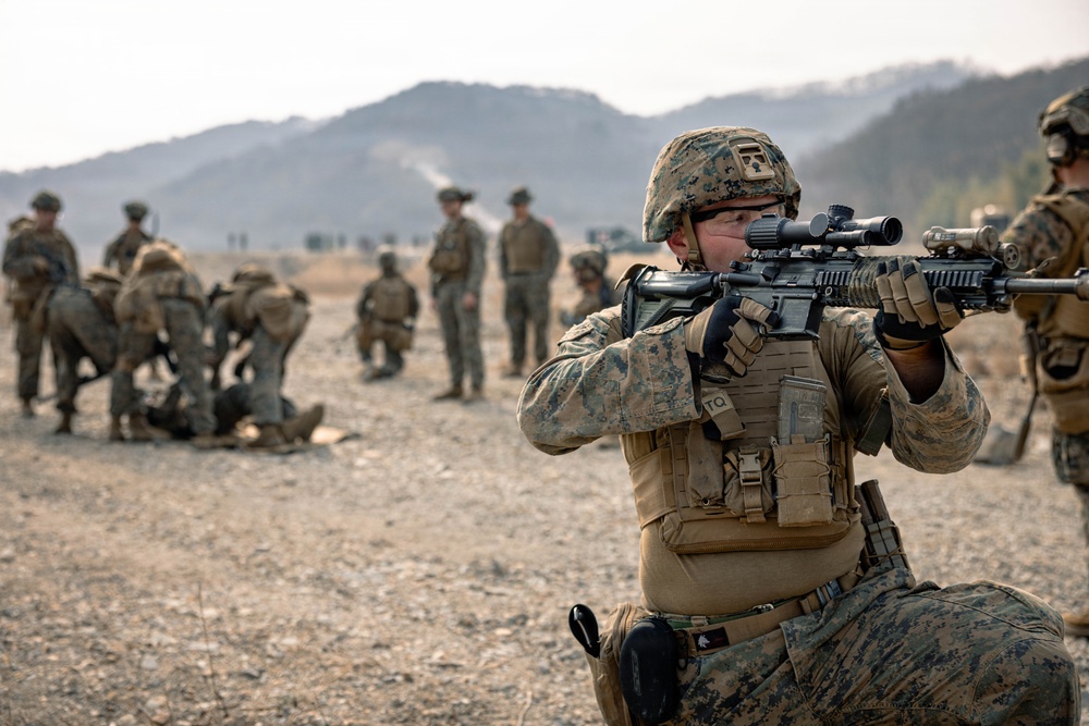 U.S. Marines Rehearse Dry Fire Squad Attacks During KMEP 26.1