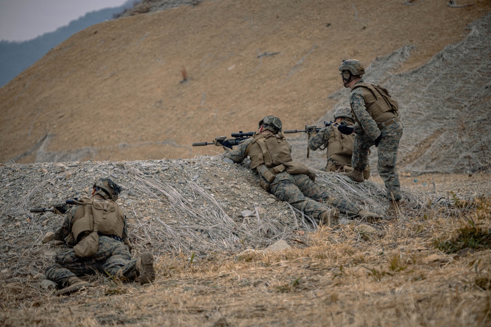 U.S. Marines Rehearse Live Fire Squad Attacks During KMEP 26.1