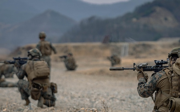 U.S. Marines Rehearse Live Fire Squad Attacks During KMEP 26.1