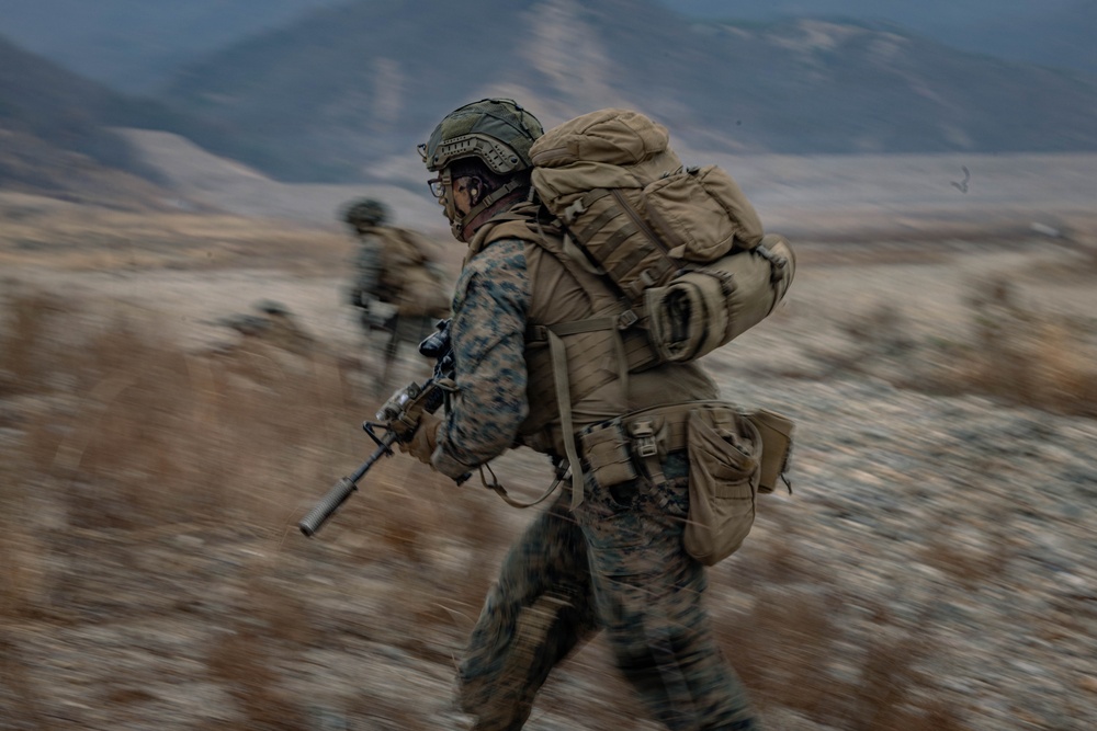 U.S. Marines Rehearse Live Fire Squad Attacks During KMEP 26.1