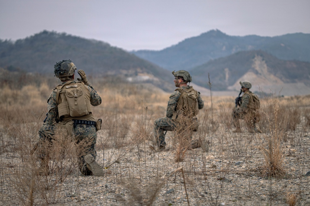 U.S. Marines Rehearse Live Fire Squad Attacks During KMEP 26.1