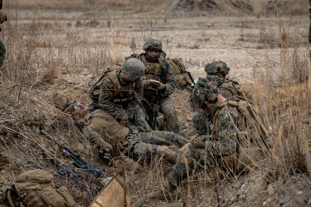 U.S. Marines Rehearse Live Fire Squad Attacks During KMEP 26.1