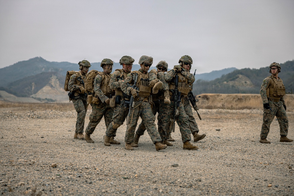 U.S. Marines Rehearse Live Fire Squad Attacks During KMEP 26.1