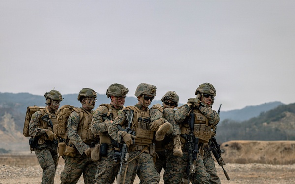 U.S. Marines Rehearse Live Fire Squad Attacks During KMEP 26.1