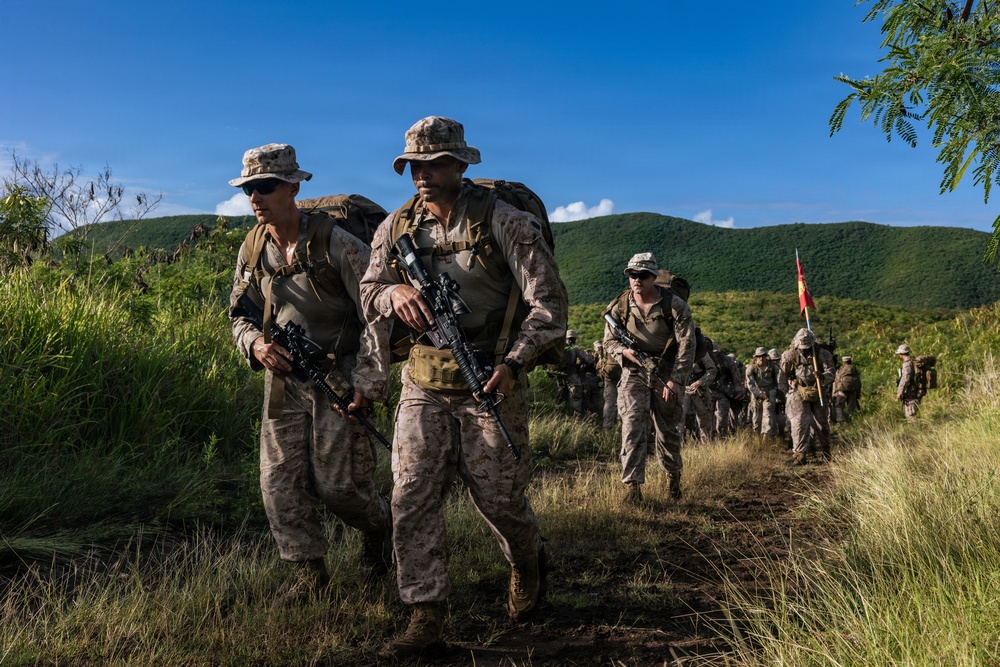 22nd MEU (SOC) | Golf Battery Conducts Hike at Camp Santiago