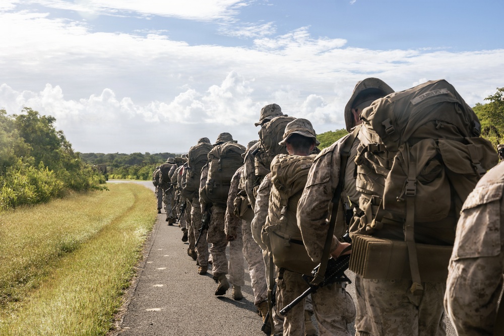 22nd MEU (SOC) | Golf Battery Conducts Hike at Camp Santiago