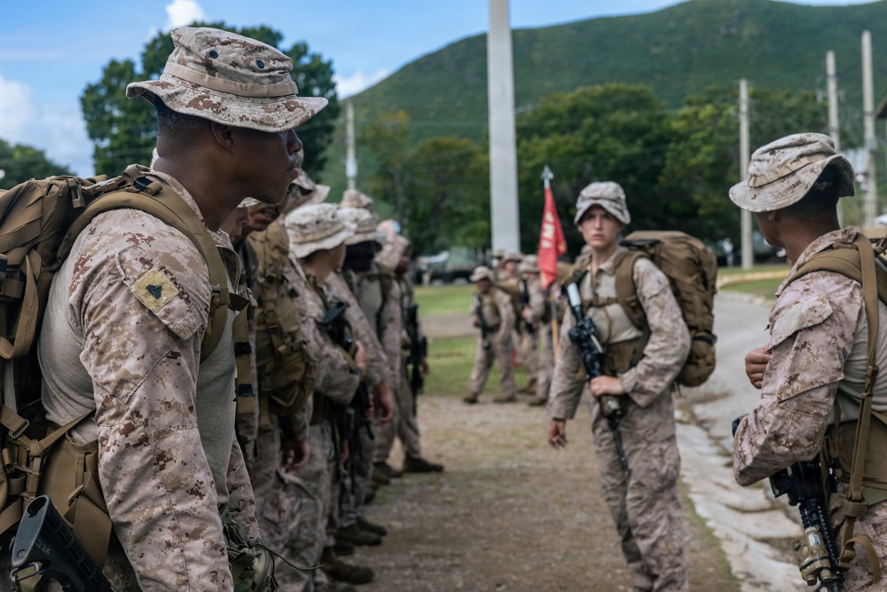 22nd MEU (SOC) | Golf Battery Conducts Hike at Camp Santiago