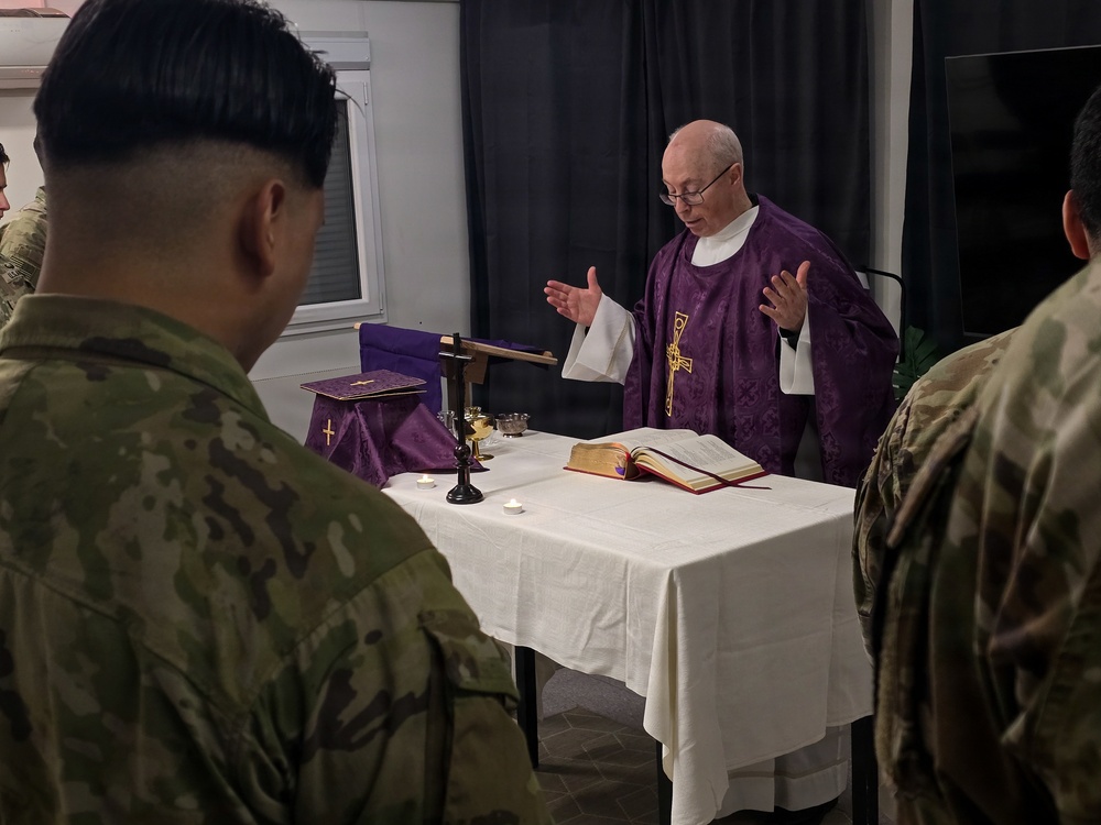 U.S. Soldiers celebrate their faith with Easter Service while deployed