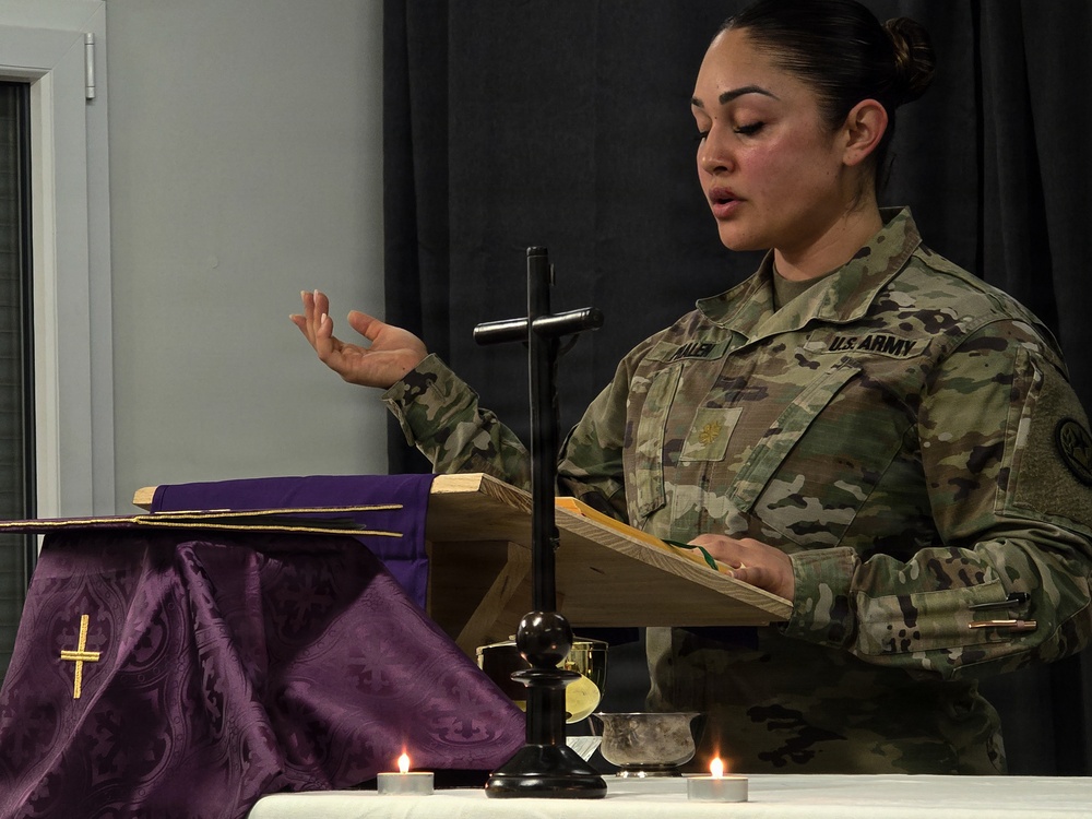 U.S. Soldiers celebrate their faith with Easter Service while deployed