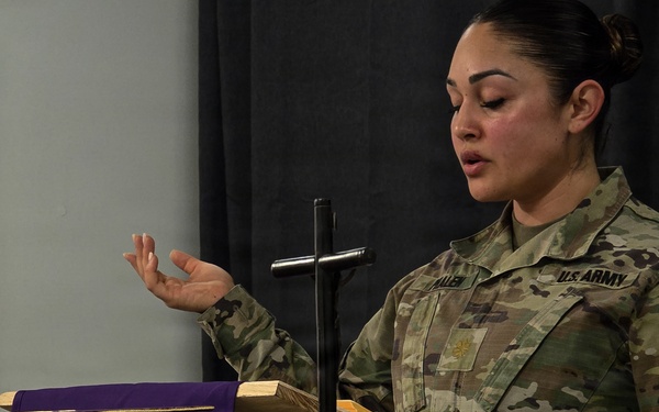 U.S. Soldiers celebrate their faith with Easter Service while deployed