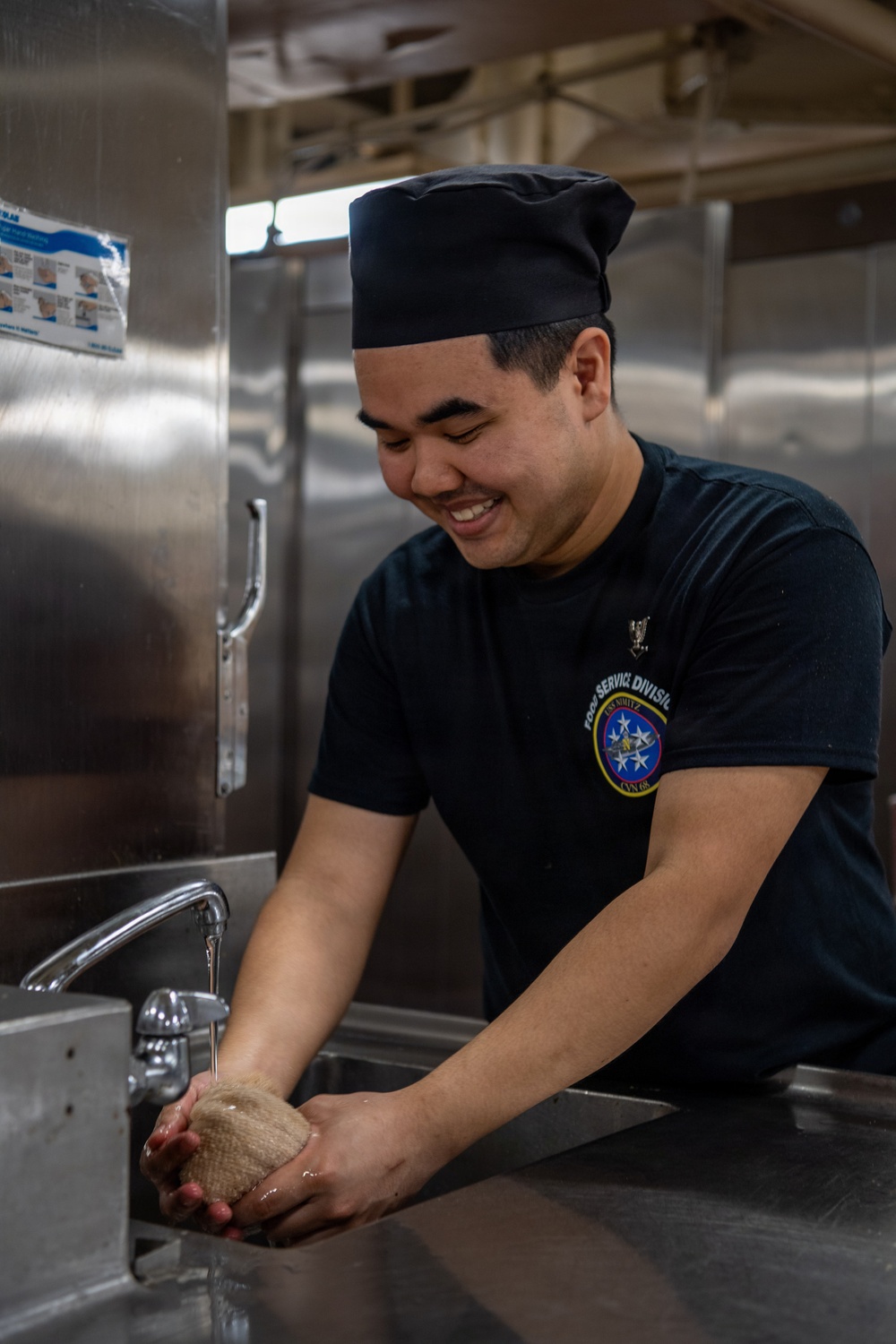 Sailor Works in Galley
