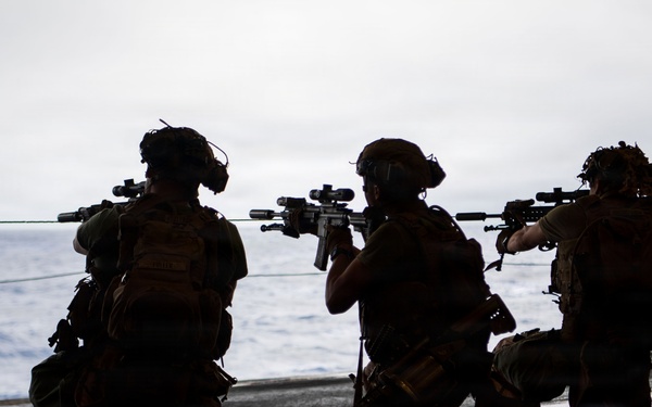Boxer, 11th MEU Marines Conduct Maintenance and Drills