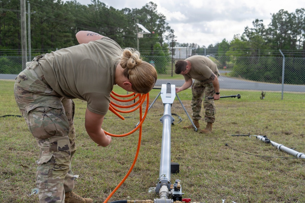 3-320th Field Artillery Soldiers train on AEVEX ATLAS UAS Launcher at JRTC
