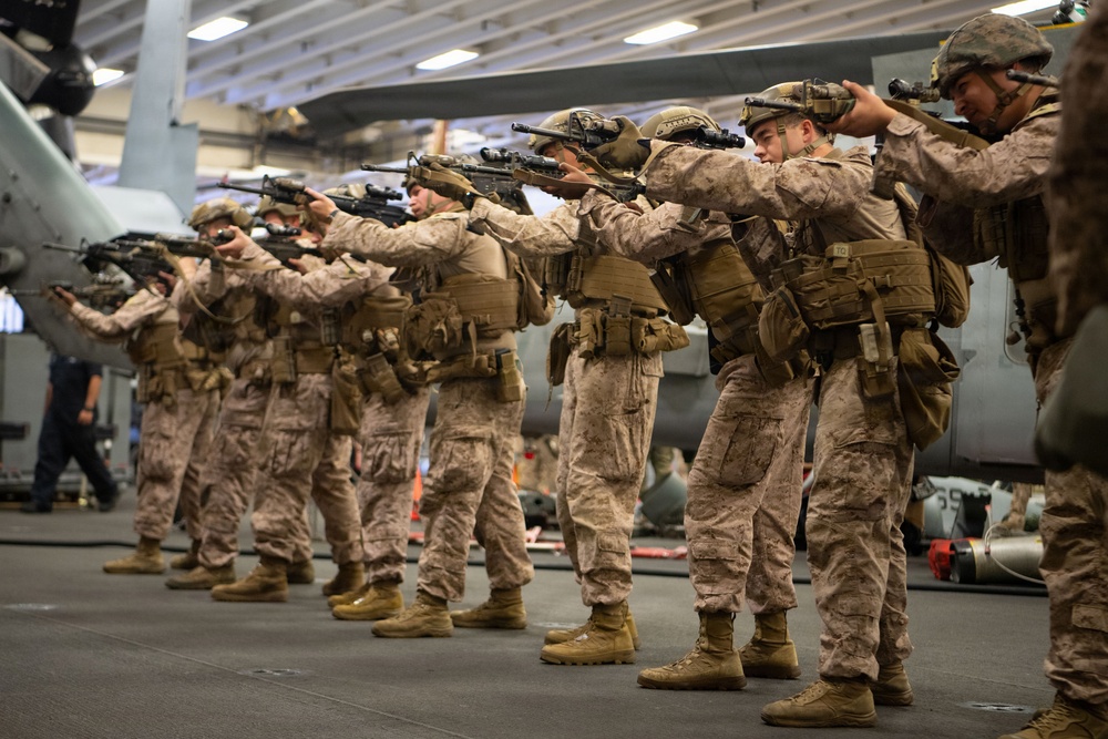 BOXARG Marines Conduct Weapons Familiarization