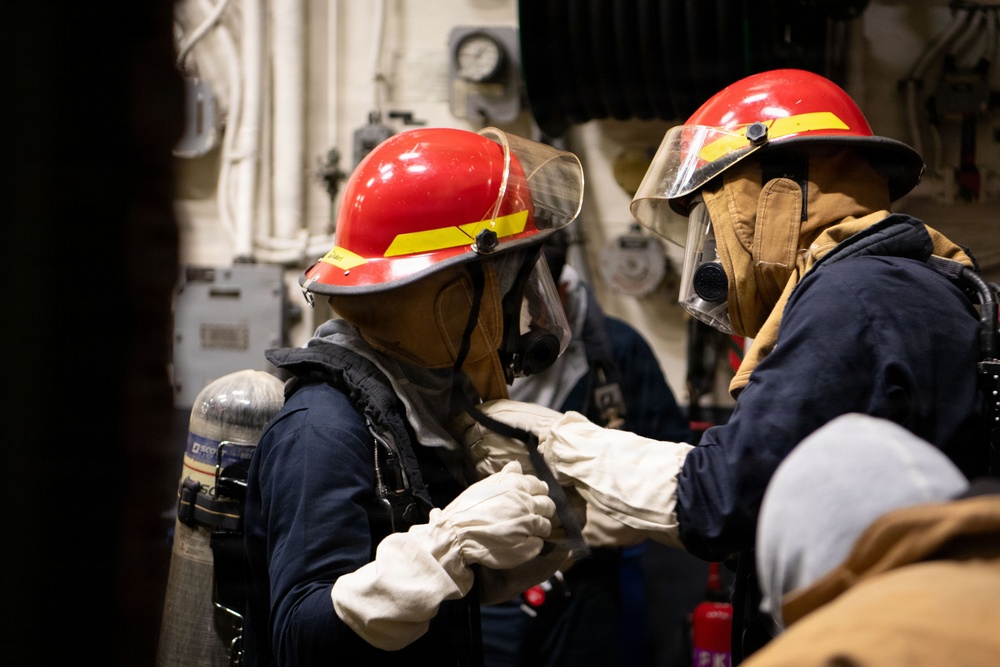 Boxer Conducts Fire Drills