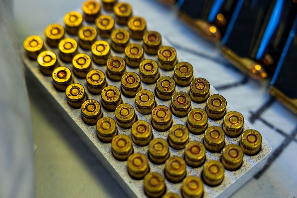 11th MEU Marines, Sailors Conduct Pistol Range Aboard USS Boxer