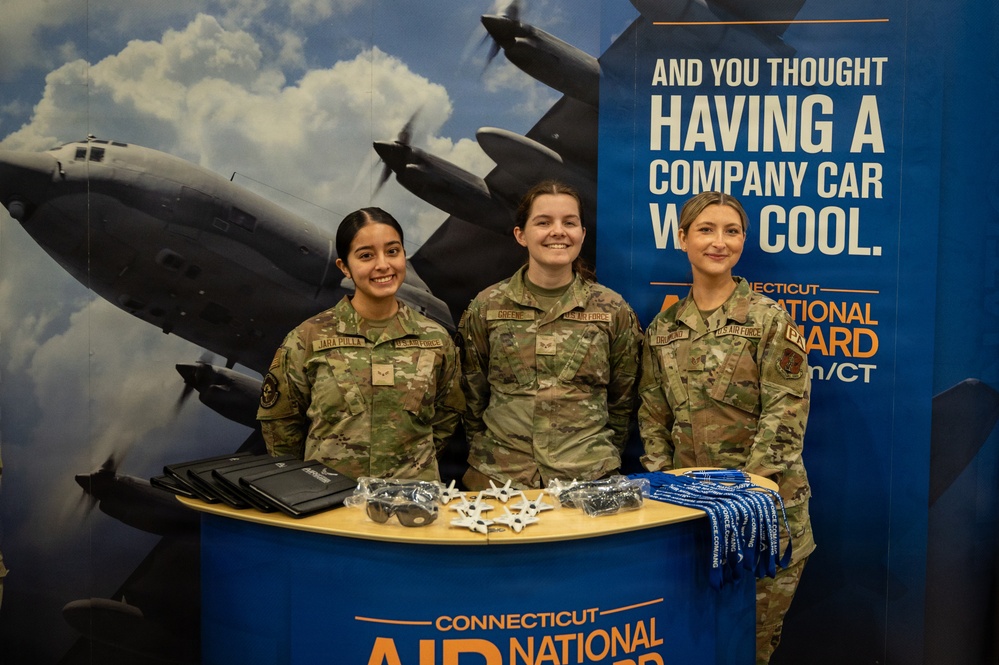 Members from the 103d Airlift Wing help inspire the next generation of aviators