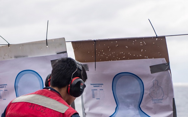 Nimitz Conducts Small Arms Live-Fire