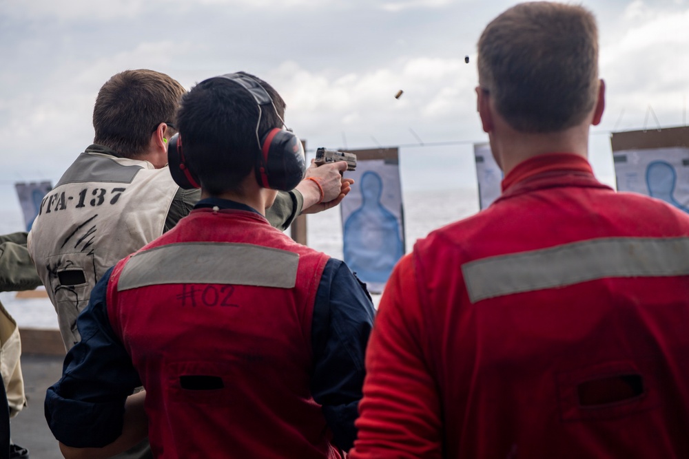 Nimitz Conducts Small Arms Live-Fire