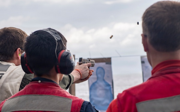 Nimitz Conducts Small Arms Live-Fire