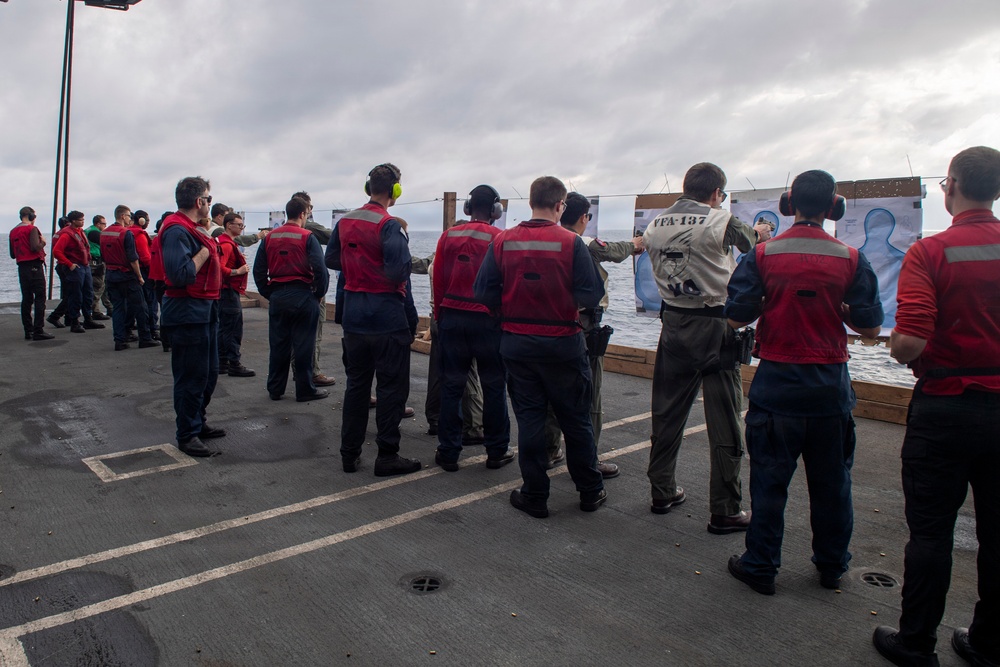 Nimitz Conducts Small Arms Live-Fire