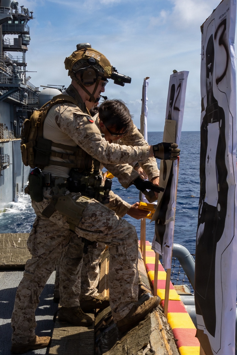 22nd MEU (SOC) | MSPF &amp; BLT 3/6 Conducts a Live-Fire Range Aboard USS Iwo Jima
