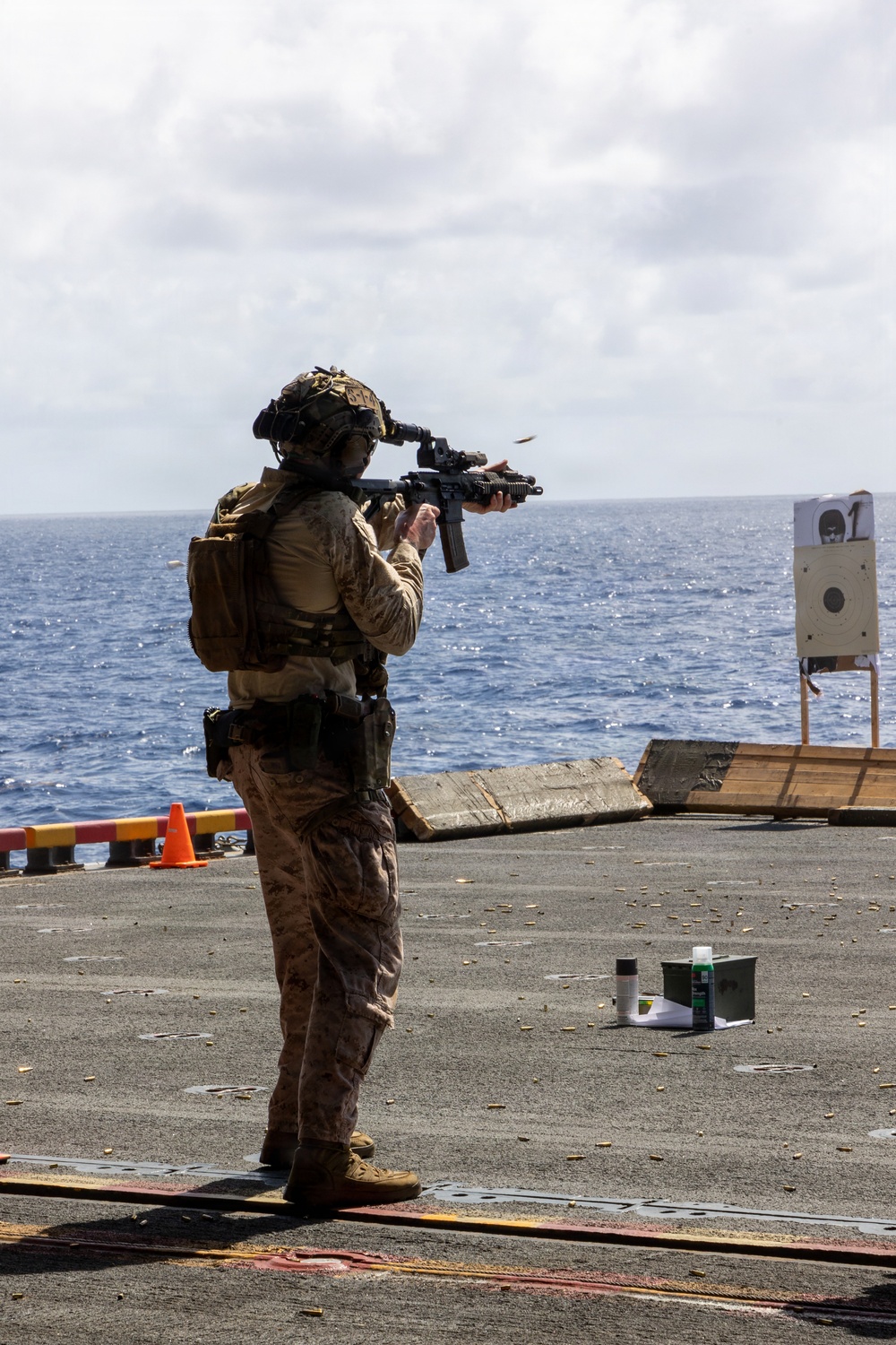 22nd MEU (SOC) | MSPF &amp; BLT 3/6 Conducts a Live-Fire Range Aboard USS Iwo Jima