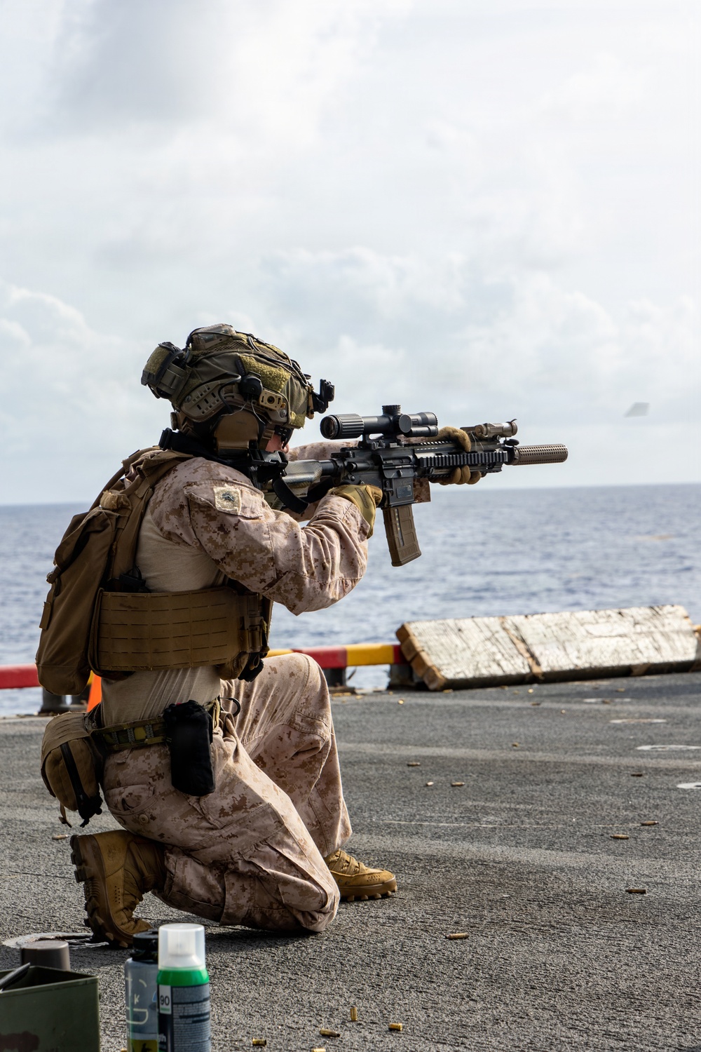 22nd MEU (SOC) | MSPF &amp; BLT 3/6 Conducts a Live-Fire Range Aboard USS Iwo Jima