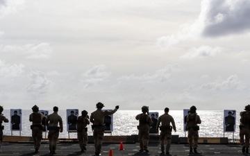 22nd MEU (SOC) | MSPF &amp; BLT 3/6 Conducts a Live-Fire Range Aboard USS Iwo Jima