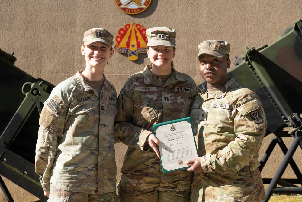 Legal Soldiers from 35th Air Defense Artillery Brigade Promoted During Ceremony