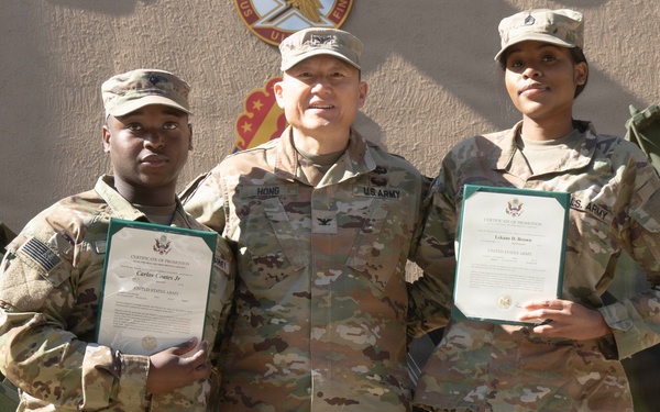 Legal Soldiers from 35th Air Defense Artillery Brigade Promoted During Ceremony