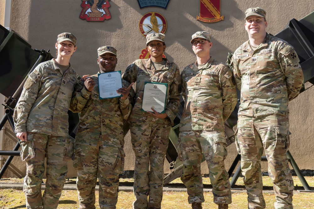 Legal Soldiers from 35th Air Defense Artillery Brigade Promoted During Ceremony