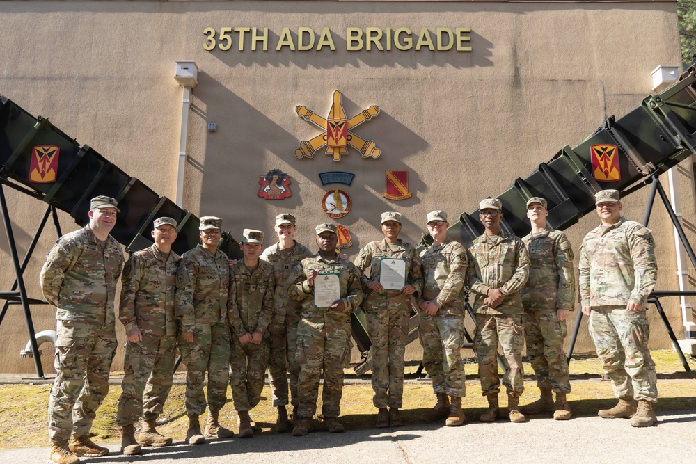 Legal Soldiers from 35th Air Defense Artillery Brigade Promoted During Ceremony