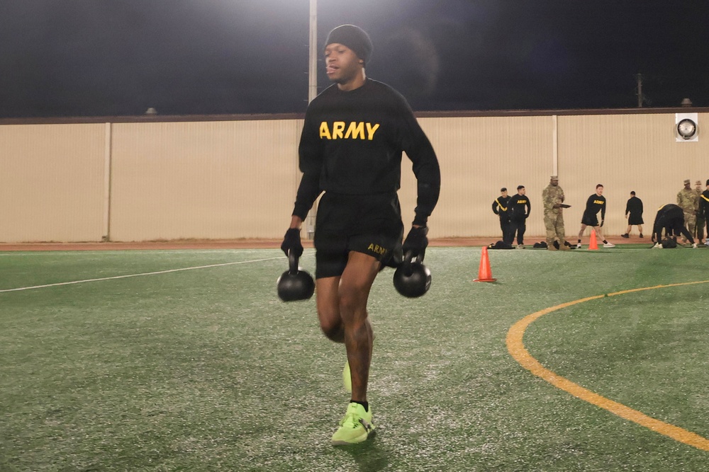 35th Air Defense Artillery Brigade Conducts Army Fitness Test for Best Squad Competition