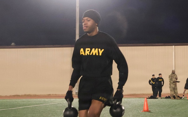 35th Air Defense Artillery Brigade Conducts Army Fitness Test for Best Squad Competition