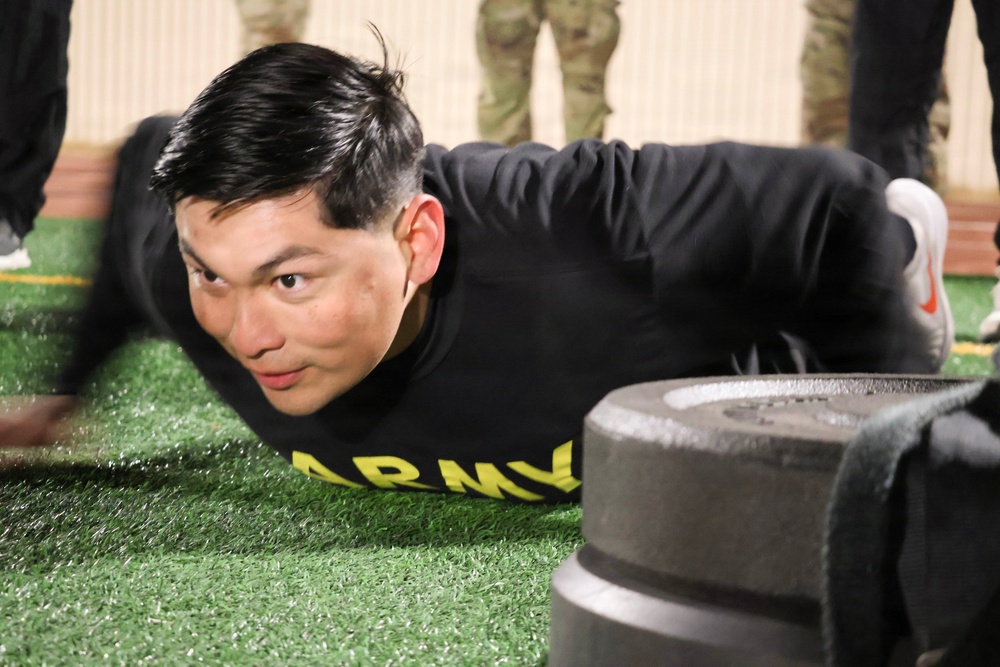 35th Air Defense Artillery Brigade Conducts Army Fitness Test for Best Squad Competition