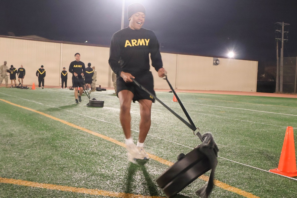35th Air Defense Artillery Brigade Conducts Army Fitness Test for Best Squad Competition