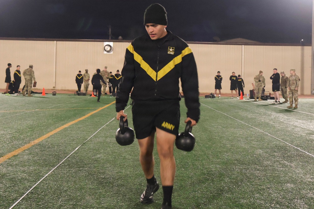 35th Air Defense Artillery Brigade Conducts Army Fitness Test for Best Squad Competition