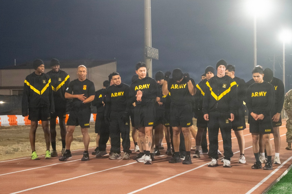 35th Air Defense Artillery Brigade Conducts Army Fitness Test for Best Squad Competition