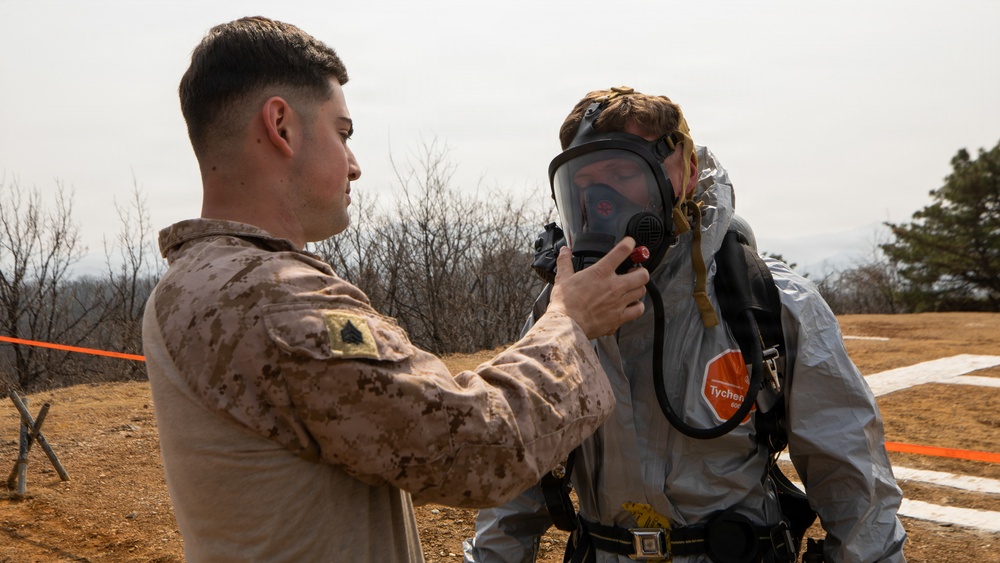 U.S. Marines Conduct CBRNE Training Inside an Underground Facility
