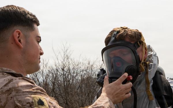 U.S. Marines Conduct CBRNE Training Inside an Underground Facility