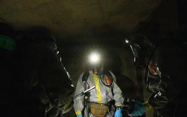 U.S. Marines Conduct CBRNE Training Inside an Underground Facility